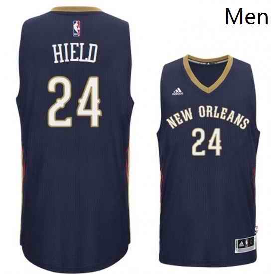 New Orleans Pelicans 24 Buddy Heild 2016 Road Navy New Swingman Jersey